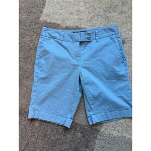 Vineyard Vines Womens Blue Chino Shorts Size 2 Stretch‎ Cotton Bermuda 9 Inch